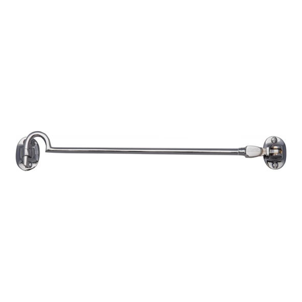 AA65CP • 302mm • Polished Chrome • Carlisle Brass Silent Pattern Cabin Hook